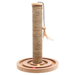 Karlie Kratzbaum Brigitte aus Seegras mit Spielzeug beige 44cm – Bild 1 von 9