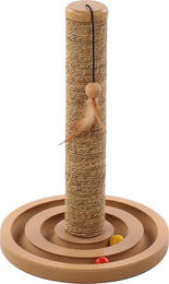 Karlie Kratzbaum Brigitte aus Seegras mit Spielzeug für Katzen in Braun und Beige – Bild 1 von 1