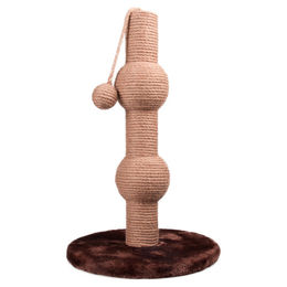 Produktbild von Karlie Kratzbaum Curvy Kratzsäule für Katzen aus Sisal in Braun klein