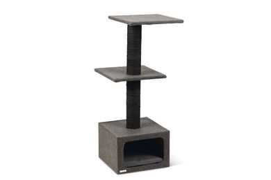 Karlie Kratzbaum Dora Katzenhöhle aus Filz Grau 38x38x91cm – Bild 1 von 12