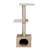 Produktbild von Karlie Kratzbaum Smaragd beige für Katzen mit Sisal 35x35x103 cm