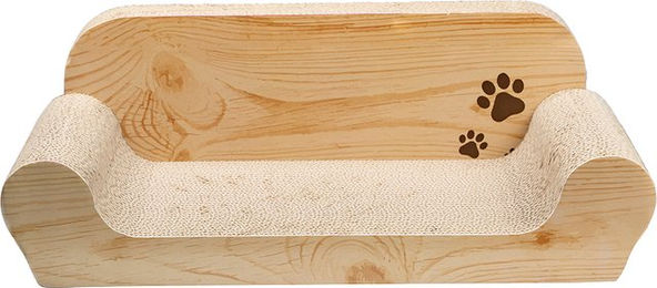 Produktbild von Karlie Kratzbrett Relax aus Natur Kratzpappe in Braun für kleine bis mittelgroße Katzen L 54 x B 26 x H 19 cm