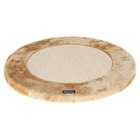 Produktbild von Karlie Kratzmatte Bodenplatte für Katzen Banana Leaf II Beige Ø 56 cm aus Plüsch
