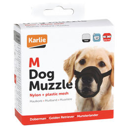 Karlie Maulkorb Comfort mit weichem Fleece in Schwarz Größe L – Bild 1 von 9