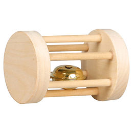 Produktbild von Karlie Nagerspielzeug Rassel aus Holz mit Glocke in Natur 7x5x5 cm