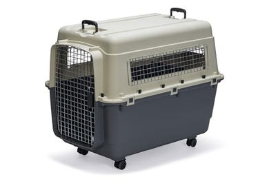 Karlie Nomad Transportbox für Hunde Größe XL aus Kunststoff Grau-Weiß 90x60x68 cm – Bild 1 von 8
