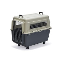 Produktbild von Karlie Nomad Transportbox für Hunde Größe XL aus Kunststoff Grau-Weiß 90x60x68 cm