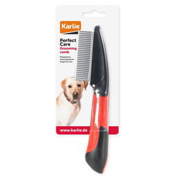 Produktbild von Karlie Perfect Care Pflegekamm mit Griff aus Kunststoff in Schwarz mittel