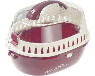 Karlie Pet Shuttle Transportbox aus Kunststoff für Nager in Rot 35x25x22 cm – Bild 1 von 3