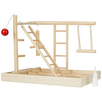Produktbild von Karlie Playpoint Vogelspielzeug Schaukel aus Holz in Natur und Beige für Wellensittiche und Papageien