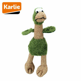 Produktbild von Karlie Plüsch-Hundespielzeug Ente in Grün mit Squeaker