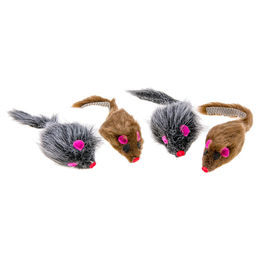 Karlie Plüsch-Spielmäuse Set in Braun Grau Bunt Größe L – Bild 1 von 6