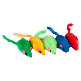 Karlie Plüschmäuse in Felloptik bunt im Beutel Größe L – Bild 1 von 4