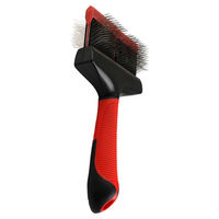 Produktbild von Karlie Professional Soft-Zupfbürste beidseitig rot/schwarz für Haut und Fell