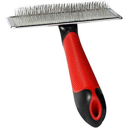 Karlie Professional Soft-Zupfbürste für lockiges Hundefell in Rot/Schwarz Größe L – Bild 1 von 5