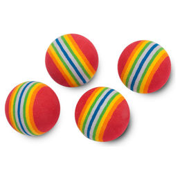 Karlie Rainbow Softbälle Spielzeug aus Kunststoff bunt 4er Pack – Bild 1 von 2