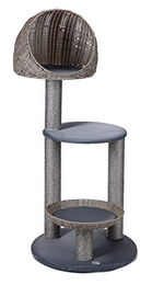 Karlie Rixy Kratzbaum Outdoor grau wetterfest mit Sisal 56x56x129,5 cm für Katzen – Bild 1 von 8