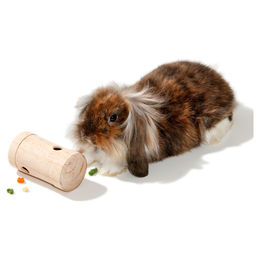 Karlie Rody Snack Roll Holzspielzeug für Nager Kaninchen und Meerschweinchen Natur 11 cm – Bild 1 von 5