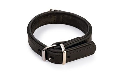 Karlie Rondo Halsband aus Leder Schwarz Größe L 32 cm 22 mm breit - 1 Stk. – Bild 1 von 4