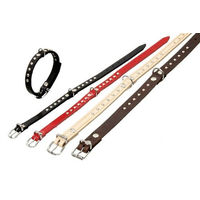 Produktbild von Karlie Rondo Halsband mit Ziernieten aus Kunstleder in Rot Größe S 32 cm x 10 mm