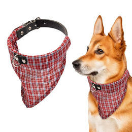 Karlie Rondo Hundehalsband aus Leder mit Halstuch in Rot – Bild 1 von 6