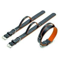 Produktbild von Karlie RONDO Hundehalsband aus Leder mit Handschlaufe Schwarz L/XL 60cm x 54mm wasserabweisend