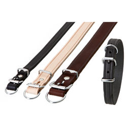 Produktbild von Karlie Rondo Hundehalsband aus Leder schwarz Größe L/XL wasserabweisend