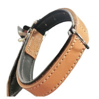 Produktbild von Karlie Rondo Hundehalsband aus Vollrindleder in Braun Grösse M 42cm