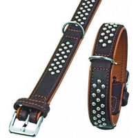 Produktbild von Karlie Rondo Hundehalsband mit Rundkopfnieten braun Breite 22 mm Länge 37 cm