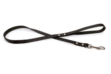 Karlie Rondo Leder Führleine genietet Schwarz Größe L - 100 cm – Bild 1 von 4