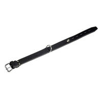 Produktbild von Karlie Rondo Lederhalsband für Hunde Schwarz mit Ring für Adresstube Größe L 49-58 cm