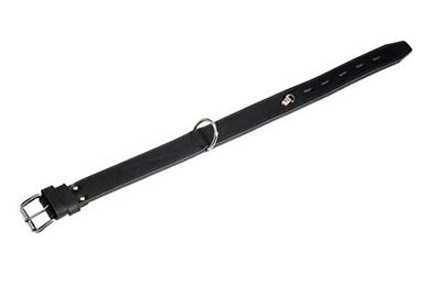 Karlie Rondo Lederhalsband mit Ring für Adresstube Schwarz 50 cm 35 mm – Bild 1 von 2