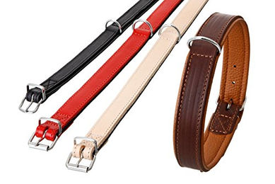 Karlie Rondo Lederhalsband Natur Braun 62 cm 27 mm – Bild 1 von 1