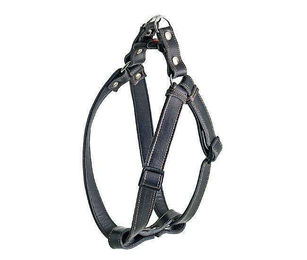 Karlie RONDO Step & Go Sicherheitsgeschirr für Hunde aus Leder Schwarz 25 mm 60-90 cm – Bild 1 von 1