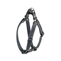 Produktbild von Karlie RONDO Step & Go Sicherheitsgeschirr für Hunde aus Leder Schwarz 25 mm 60-90 cm