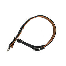 Karlie Rondo Würger Halsband aus Kunstleder Schwarz/Cognac 42-45 cm – Bild 1 von 2