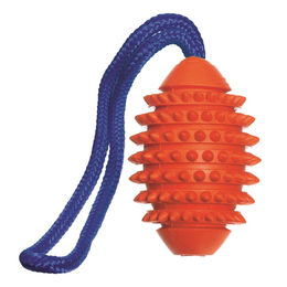 Karlie Ruffus Boomer Aqua Football Hundespielzeug aus Gummi Orange 13 cm - 1 Stk. – Bild 1 von 6
