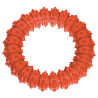 Produktbild von Karlie Ruffus Boomer Aqua Ring Hundespielzeug aus Vollgummi Orange 15 cm Durchmesser - 15 cm