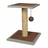 Produktbild von Karlie Segra Kratzbaum für Katzen aus Seegras und Holz in Beige Grau Braun 35x35x44 cm