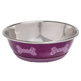 Produktbild von Karlie Selecta Futternapf aus Edelstahl Pink Bone 500 ml