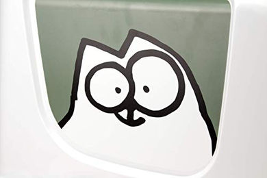 Karlie Simon's Cat Haubentoilette für Katzen aus Kunststoff in Grau Grün Weiß Größe L – Bild 1 von 6