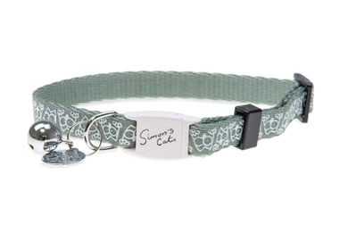 Karlie Simon's Cat Katzenhalsband aus Nylon in Grün mit Glöckchen und Anhänger 20-30 cm – Bild 1 von 10