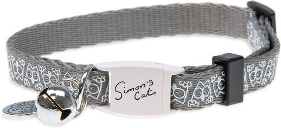 Karlie Simon's Cat Katzenhalsband grau mit Glöckchen und Sicherheitsverschluss – Bild 1 von 6