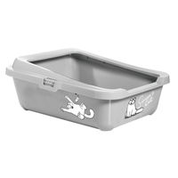 Produktbild von Karlie Simon's Cat Katzentoilette als offene Schalentoilette mit Rand Grau Größe L