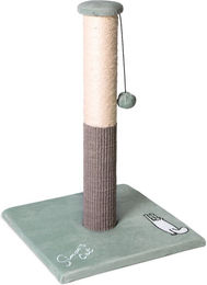Karlie Simon's Cat Kratzsäule für Katzen mit Spielball aus Sisal in Grau Grün Beige 40x40x60cm – Bild 1 von 13