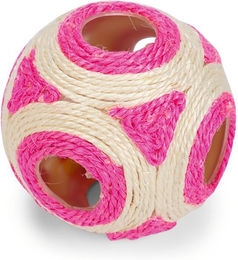 Karlie Sisal Spielball für Katzen mit Catnip und Rassel in Farbenmix - 11 cm – Bild 1 von 4