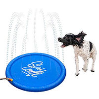 Produktbild von Karlie Splashy Hunde Sprinklermatte Flamingo Blau Durchmesser 100 cm - 390 g