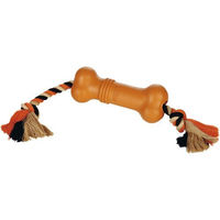 Produktbild von Karlie Sumo Fit Bone Kauspielzeug für Hunde aus Naturkautschuk orange 20x6x6 cm