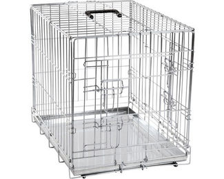 Produktbild von Karlie Transportbox zweitürig aus Metall Silber 77 x 47 x 54 cm