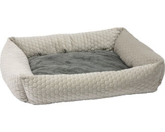 Produktbild von Karlie Velvet Hundebett aus Velours in Beige 80 x 70 x 22 cm